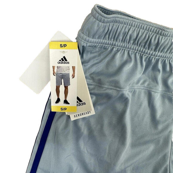Adidas Men’s Active 3 Stripe Drawstring Shorts with Zipper Pockets - Picture 4 of 4